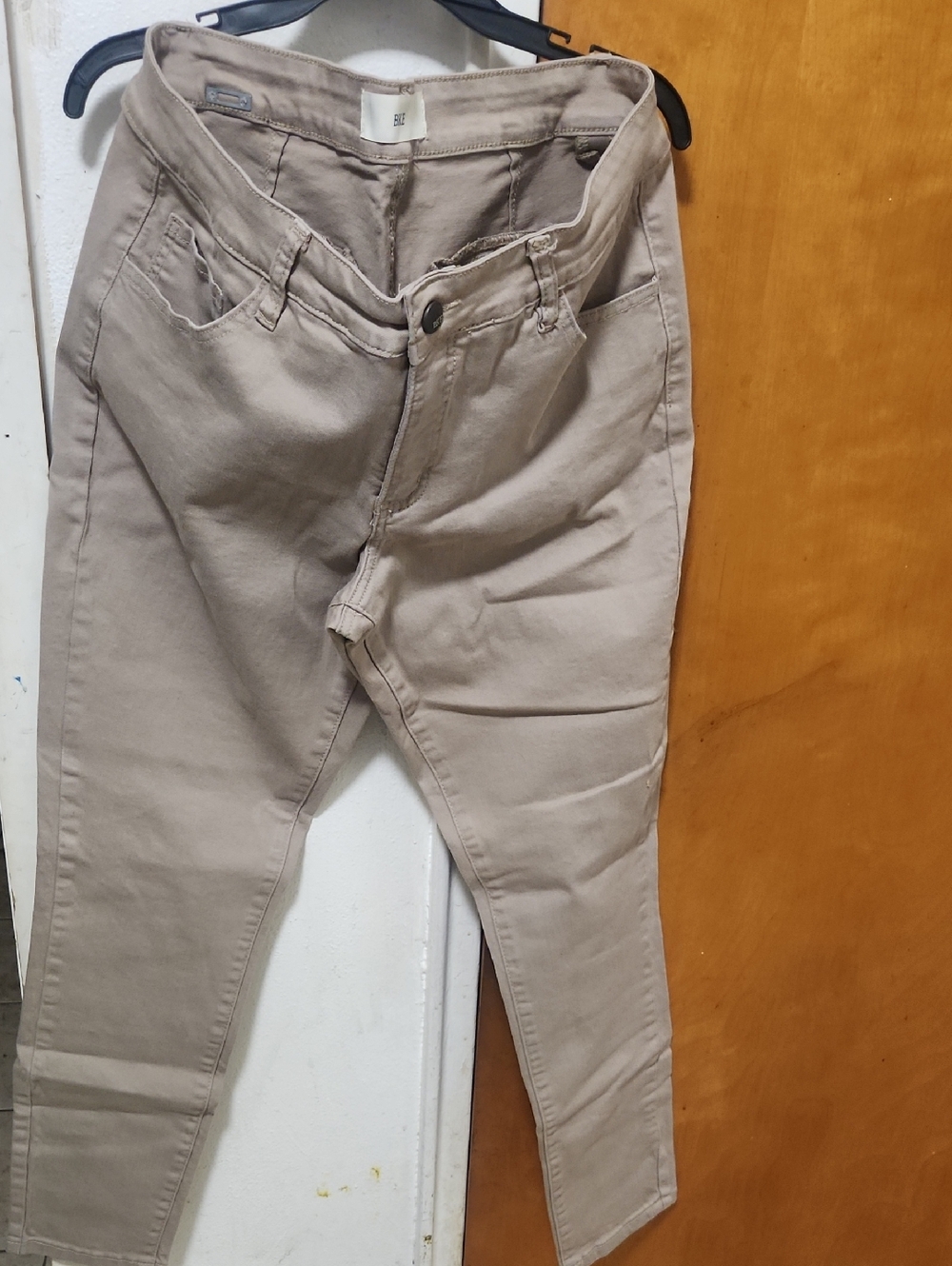 Buckle Khaki Slim High-Rise Pants